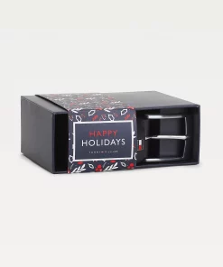 Tommy Hilfiger Adan Leather Belt Gift Set Black