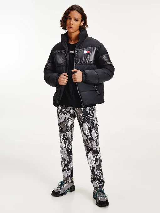 Tommy Jeans Colorblock Puffer Jacket Black