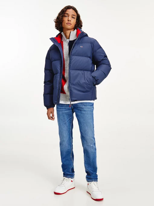 Tommy Jeans Essenstials Down Hood Jacket Twilight Navy