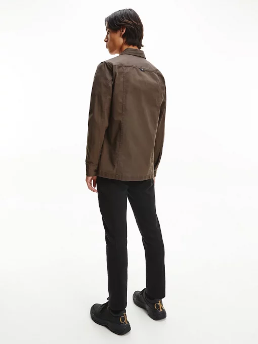 Calvin Klein Utility Overshirt Black Olive