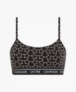 Calvin Klein Unlined Bralette Outline Star Print