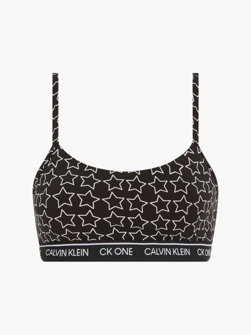 Calvin Klein Unlined Bralette Outline Star Print