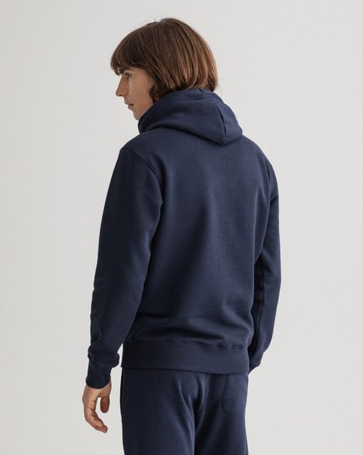 Gant Banner Shield Hood Evening Blue