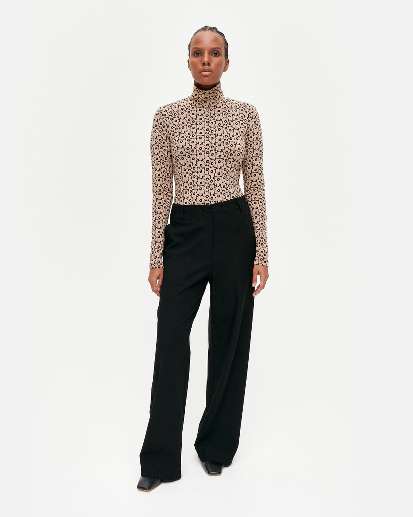 Marimekko Jäkälä Pikkuinen Unikko Turtleneck Shirt Beige - Aukia
