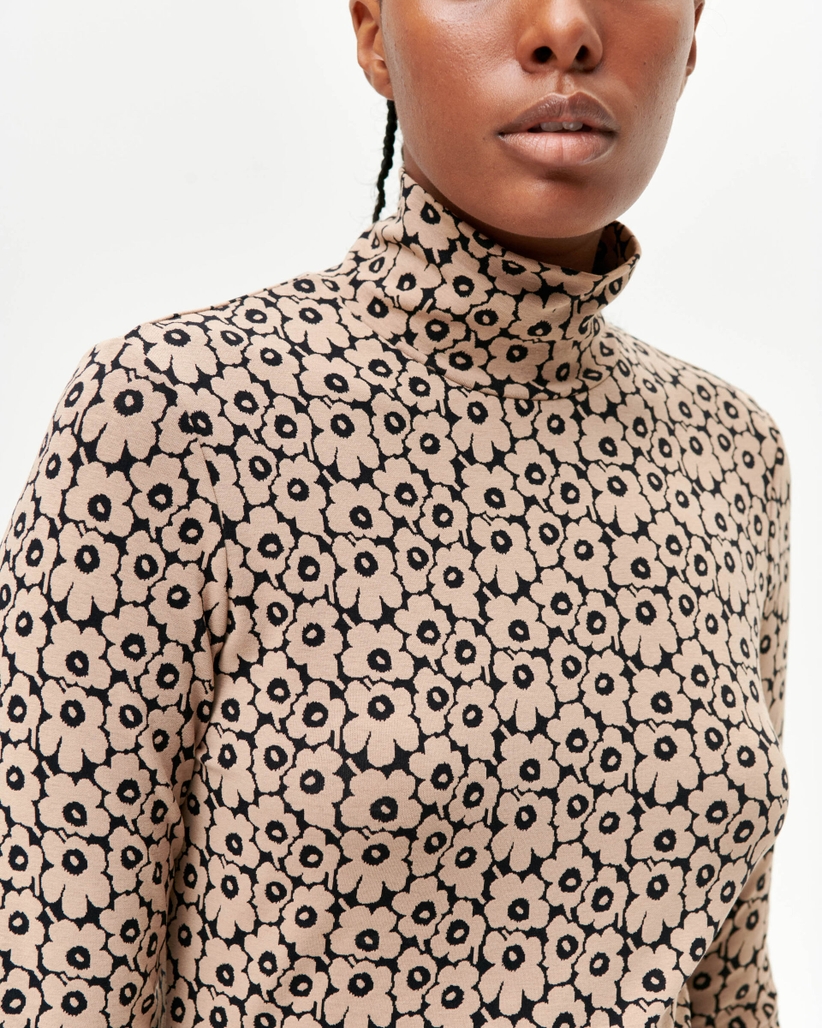 Marimekko Jäkälä Pikkuinen Unikko Turtleneck Shirt Beige - Aukia