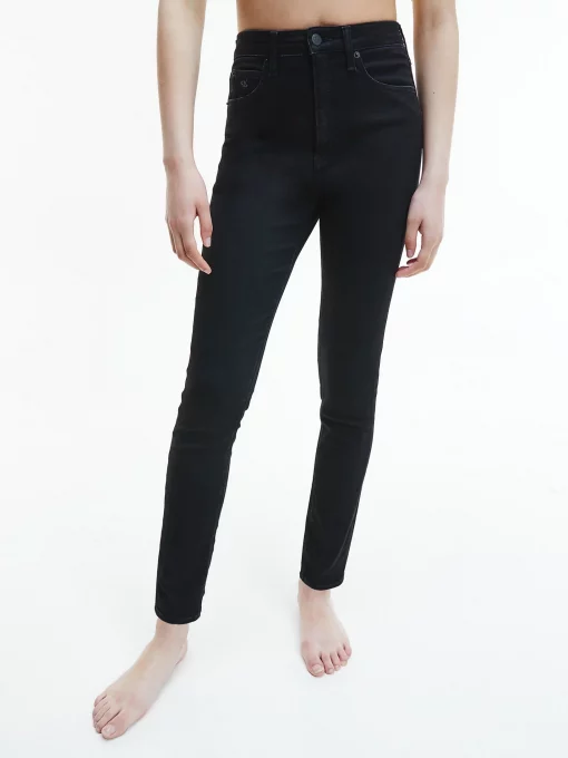 Calvin Klein High Rise Super Skinny Ankle Jeans Black