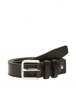 Selected Homme Nate Leather Belt Black