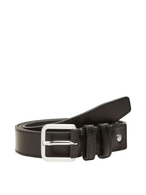 Selected Homme Nate Leather Belt Black
