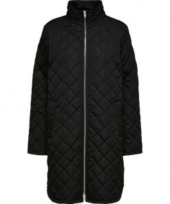Selected Femme Filly Quilted Coat Black