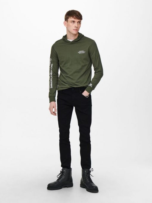 Only & Sons Loom Slim Fit Black