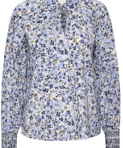 Part Two Nami Blouse Blue Blue Mini Flower Print