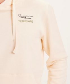 Knowledge Cotton Apparel Elm The Green Wave Hood Sweat Buttercream