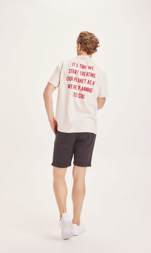 Knowledge Cotton Apparel Chuck Chino Poplin Shorts Black
