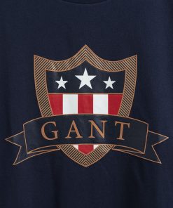 Gant Teens Banner Shield T-Shirt Evening Blue
