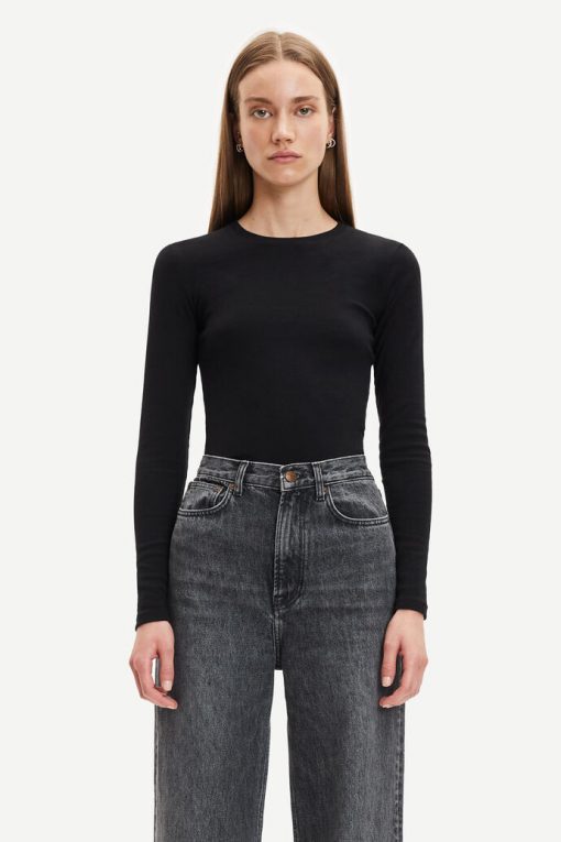 Samsoe & Samsoe Alexa Ls T-shirt Black
