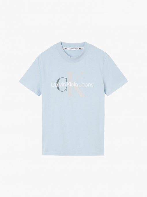 Calvin Klein Monogram Logo Tee Bayshore Blue