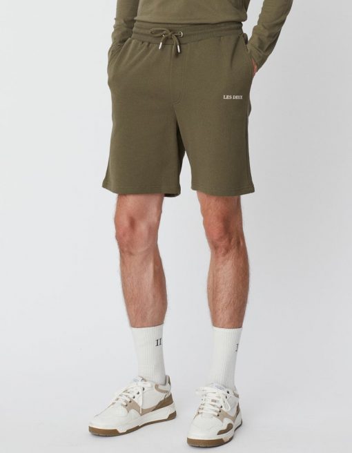 Les Deux Lens Sweatshorts Olive Night