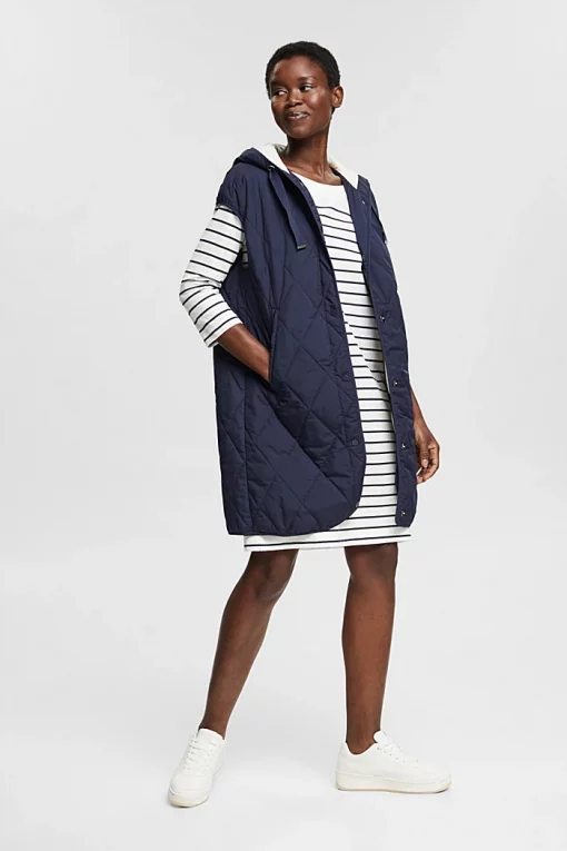 Esprit Stripe Dress Offwhite