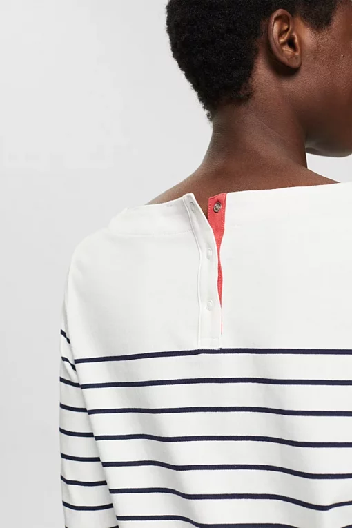 Esprit Stripe Dress Offwhite
