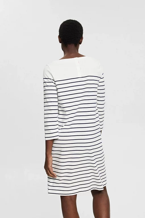 Esprit Stripe Dress Offwhite