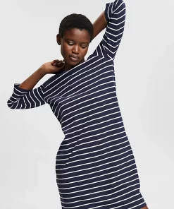 Esprit Stripe Dress Navy