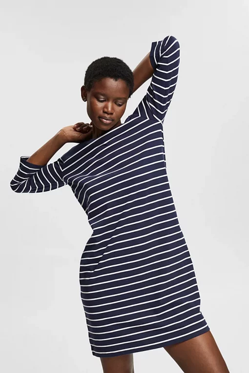Esprit Stripe Dress Navy
