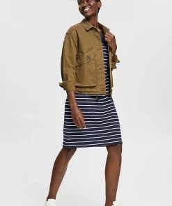 Esprit Stripe Dress Navy