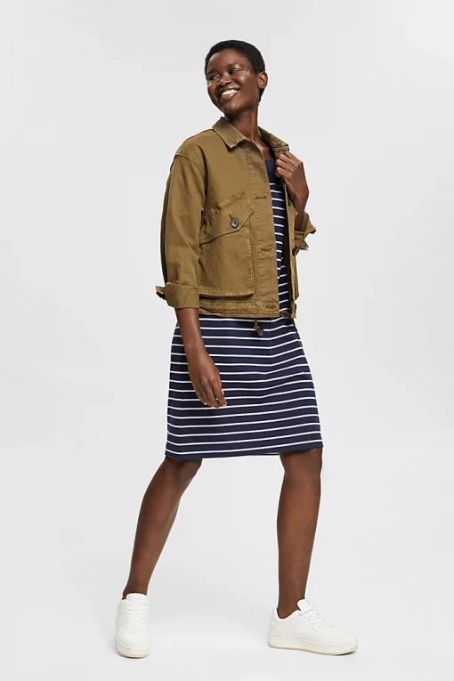 Esprit Stripe Dress Navy
