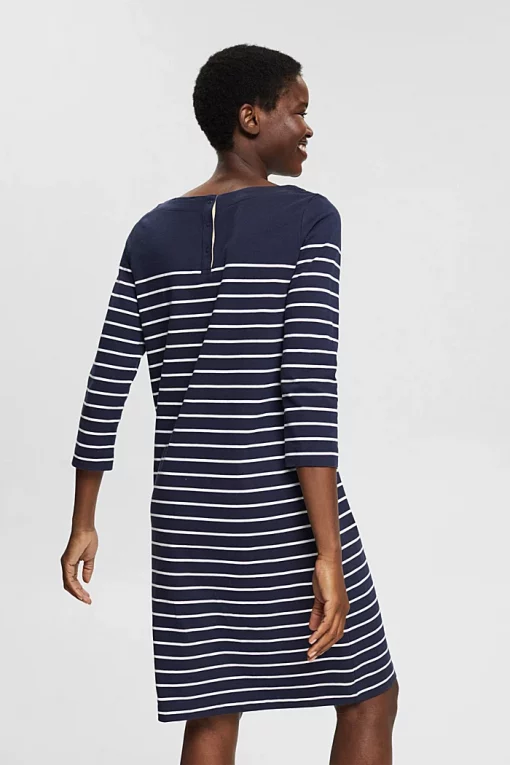 Esprit Stripe Dress Navy