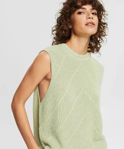 Esprit Knitted Vest Pastel Green