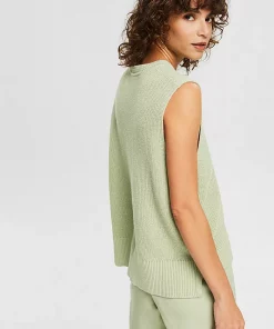 Esprit Knitted Vest Pastel Green