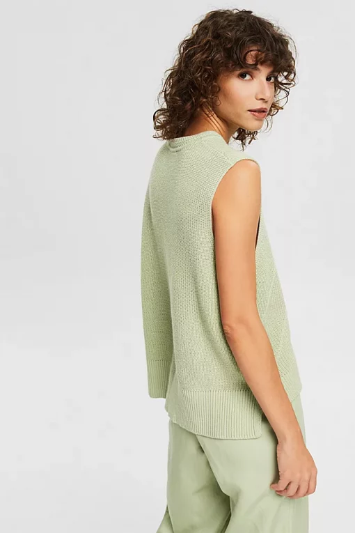 Esprit Knitted Vest Pastel Green
