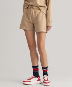Gant Woman Iconic G Essential Shorts Dark Khaki