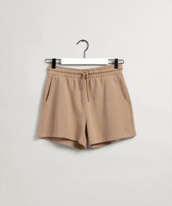 Gant Woman Iconic G Essential Shorts Dark Khaki
