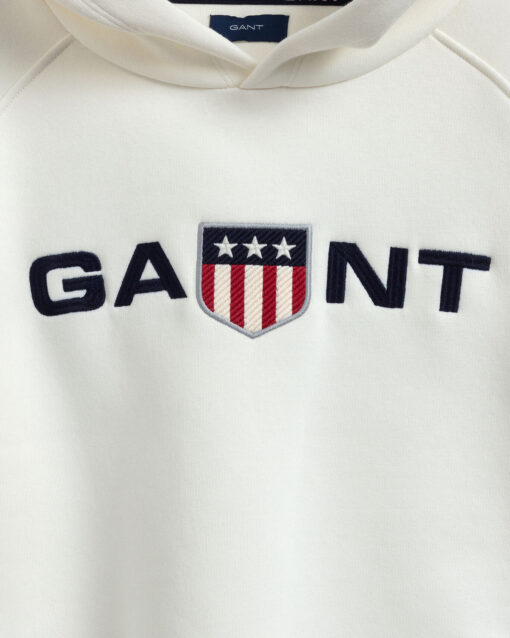 Gant Teen Girls Retro Shield Hoodie Eggshell