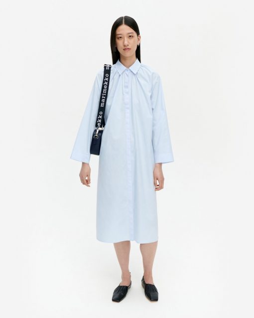 Marimekko Ilolle Solid Dress Light Blue