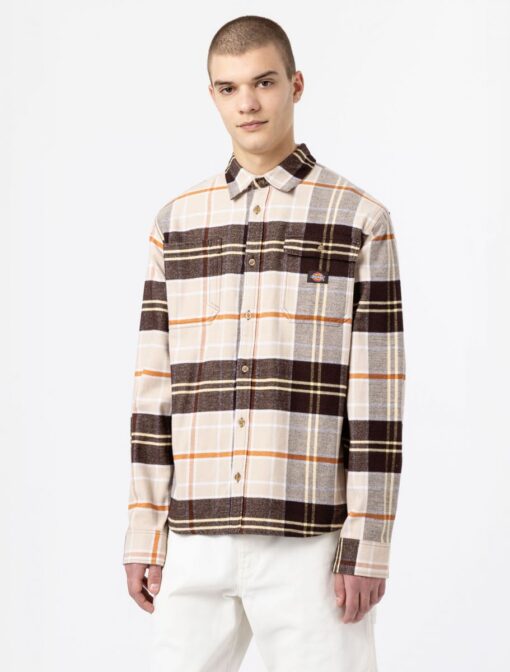 Dickies Orting Check Shirt Dark Brown