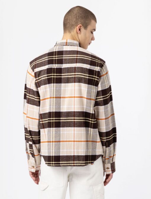 Dickies Orting Check Shirt Dark Brown