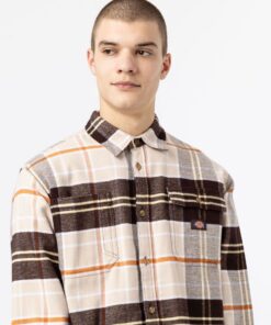Dickies Orting Check Shirt Dark Brown