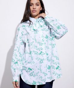 Envii Enbrawley Bow Shirt Aop Foxy Fox