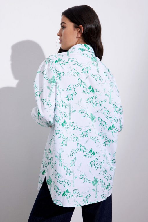 Envii Enbrawley Bow Shirt Aop Foxy Fox