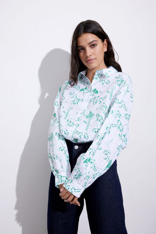 Envii Enbrawley Bow Shirt Aop Foxy Fox