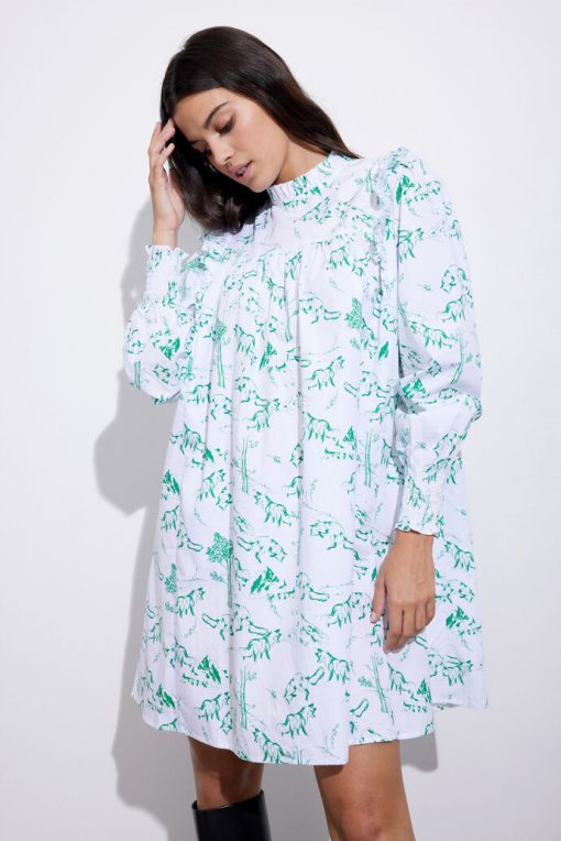 Envii Encork Ls Dress Aop Foxy Fox