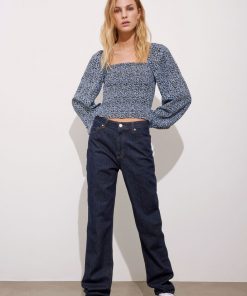 Envii Enkula Ls Top Aop Dark Violet