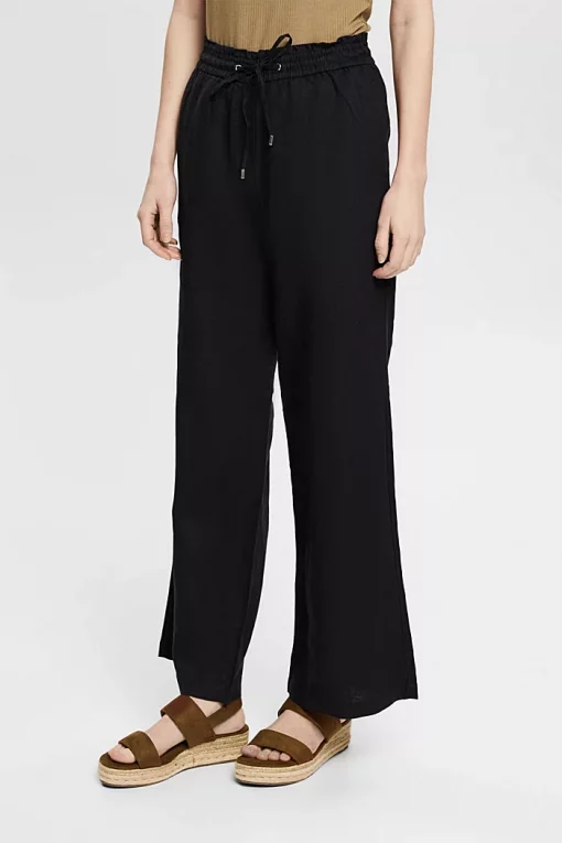 Esprit Linen Joggers Black