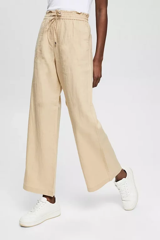 Esprit Linen Joggers Sand