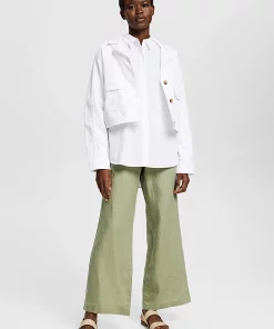 Esprit Linen Joggers Light Khaki