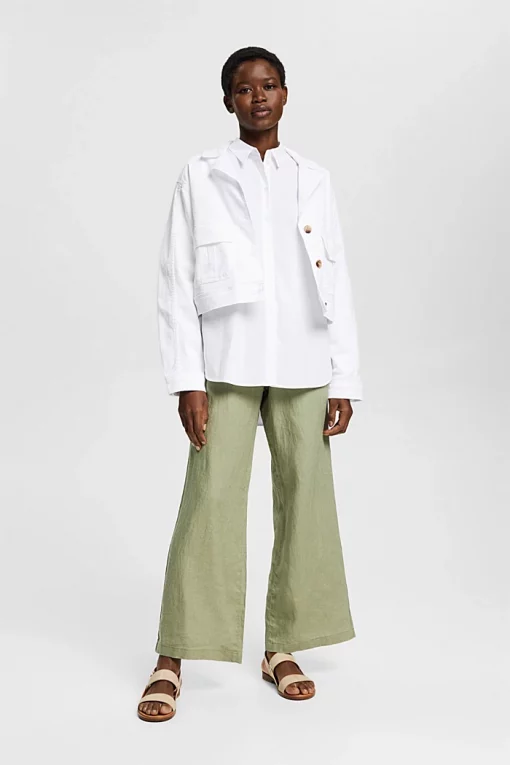 Esprit Linen Joggers Light Khaki