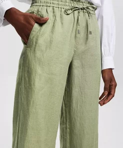 Esprit Linen Joggers Light Khaki