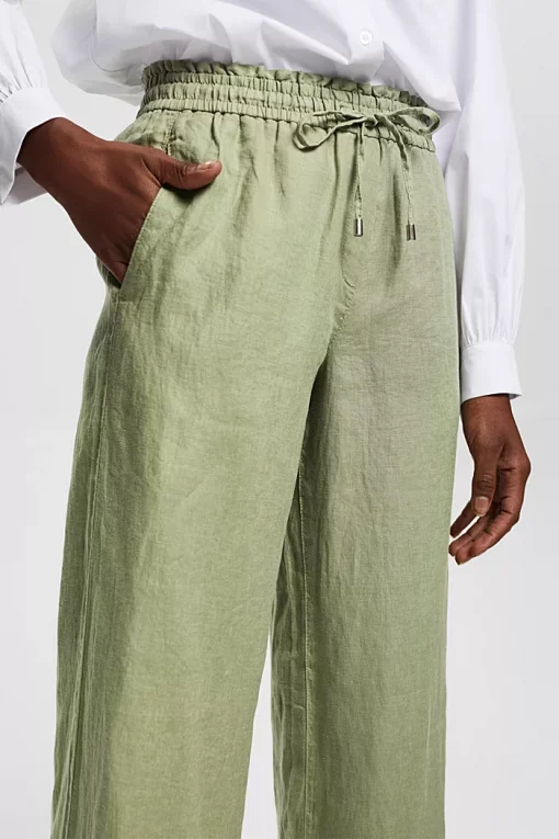 Esprit Linen Joggers Light Khaki